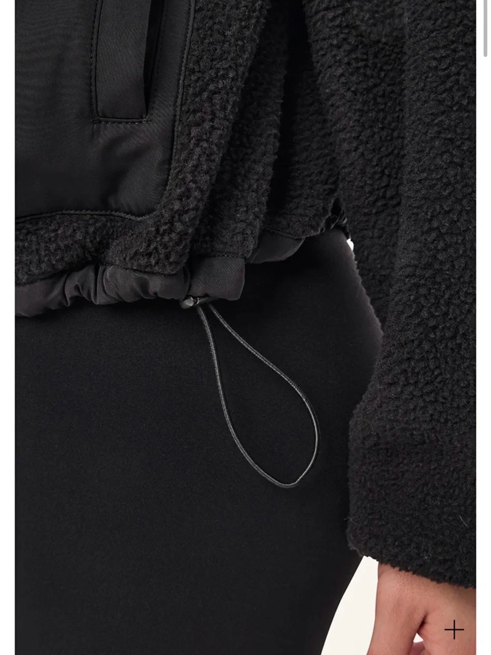 P.E Nation Lennon Sherpa Jacket In Black won’t leave up on posh long sz large - Picture 4 of 9